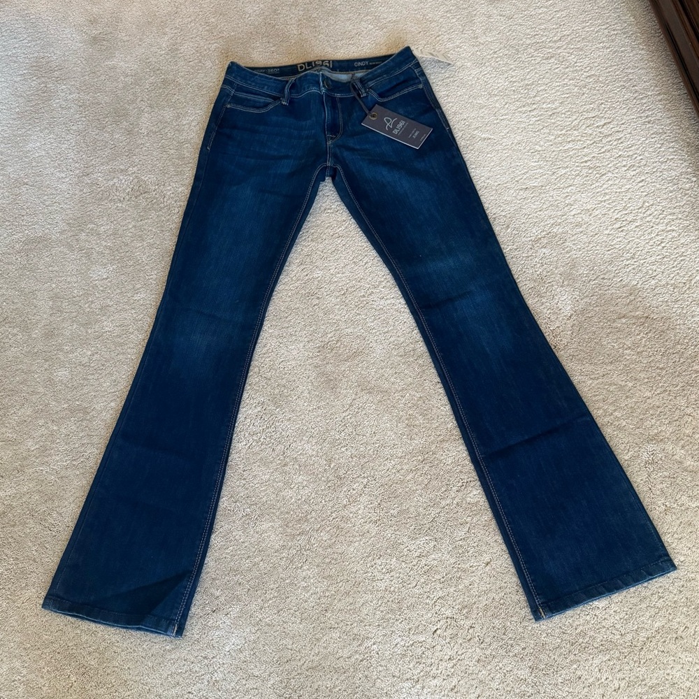 DL1961 Indigo Flare Jeans 4 Way Stretch Jeans - 360 Degree Comfort